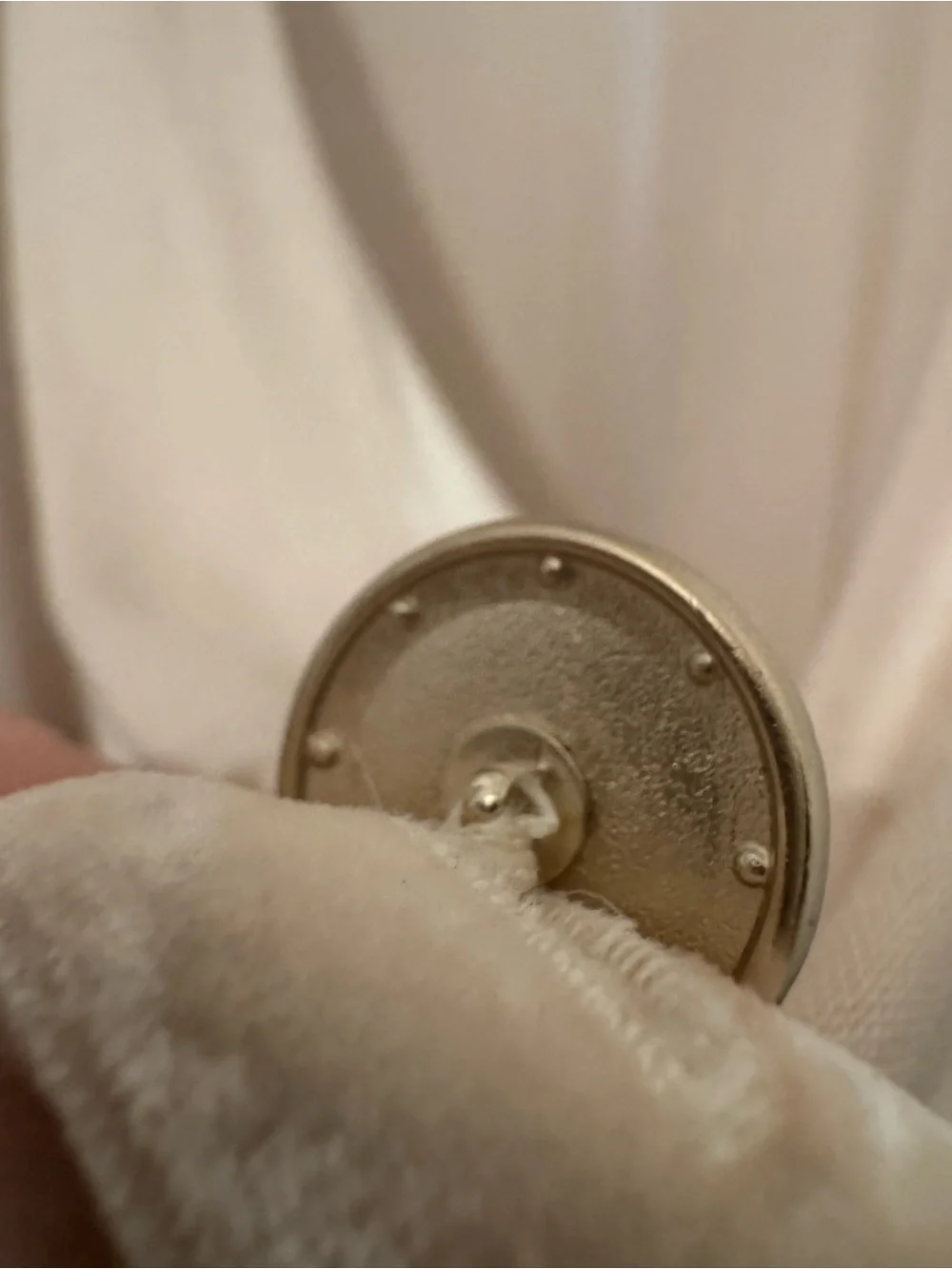 CHANEL Cream silk-blend Candy Button Cardigan